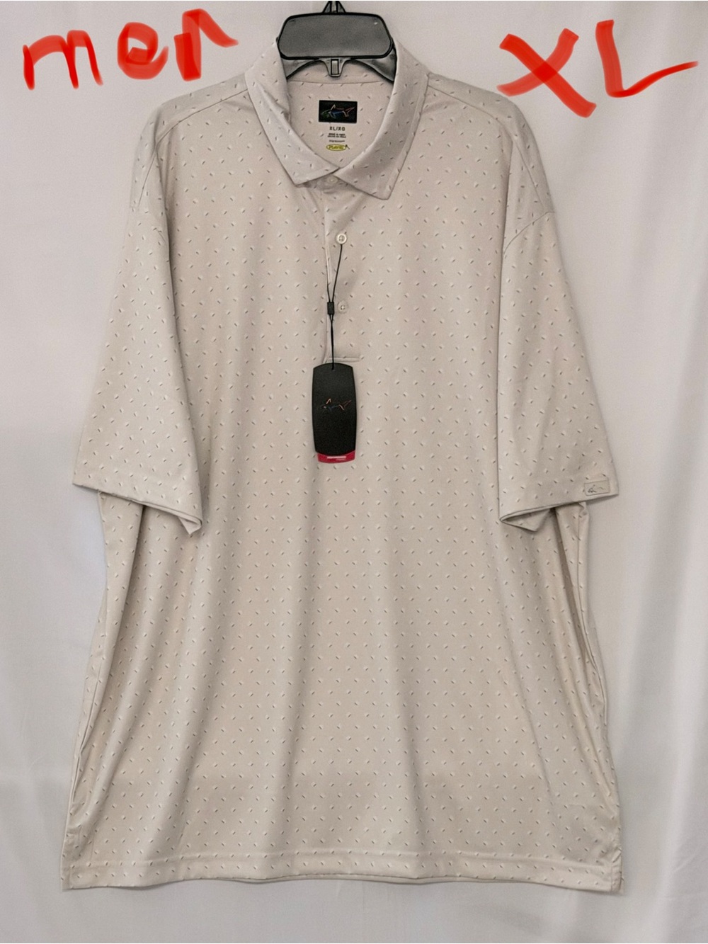 Greg Norman Collection Men’s Light Beige Performance Polo